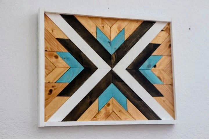 Geometric wall art.